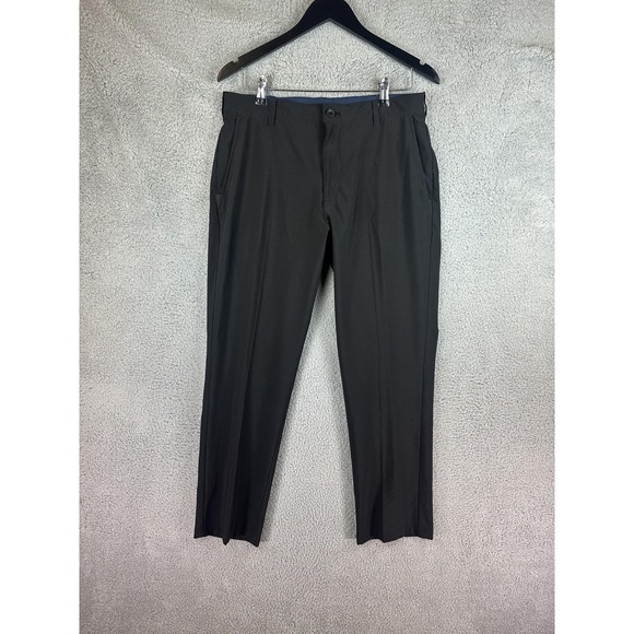 Izod Golf Pants Mens 32x30 Black Stretch Performance Lightweight Trousers Preppy - Picture 2 of 9